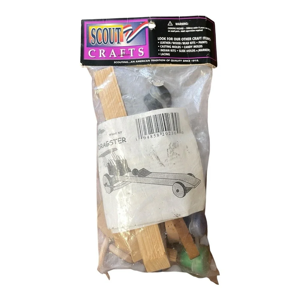Boy Scouts Scout Crafts Dragster Racing Car  Kit Craft